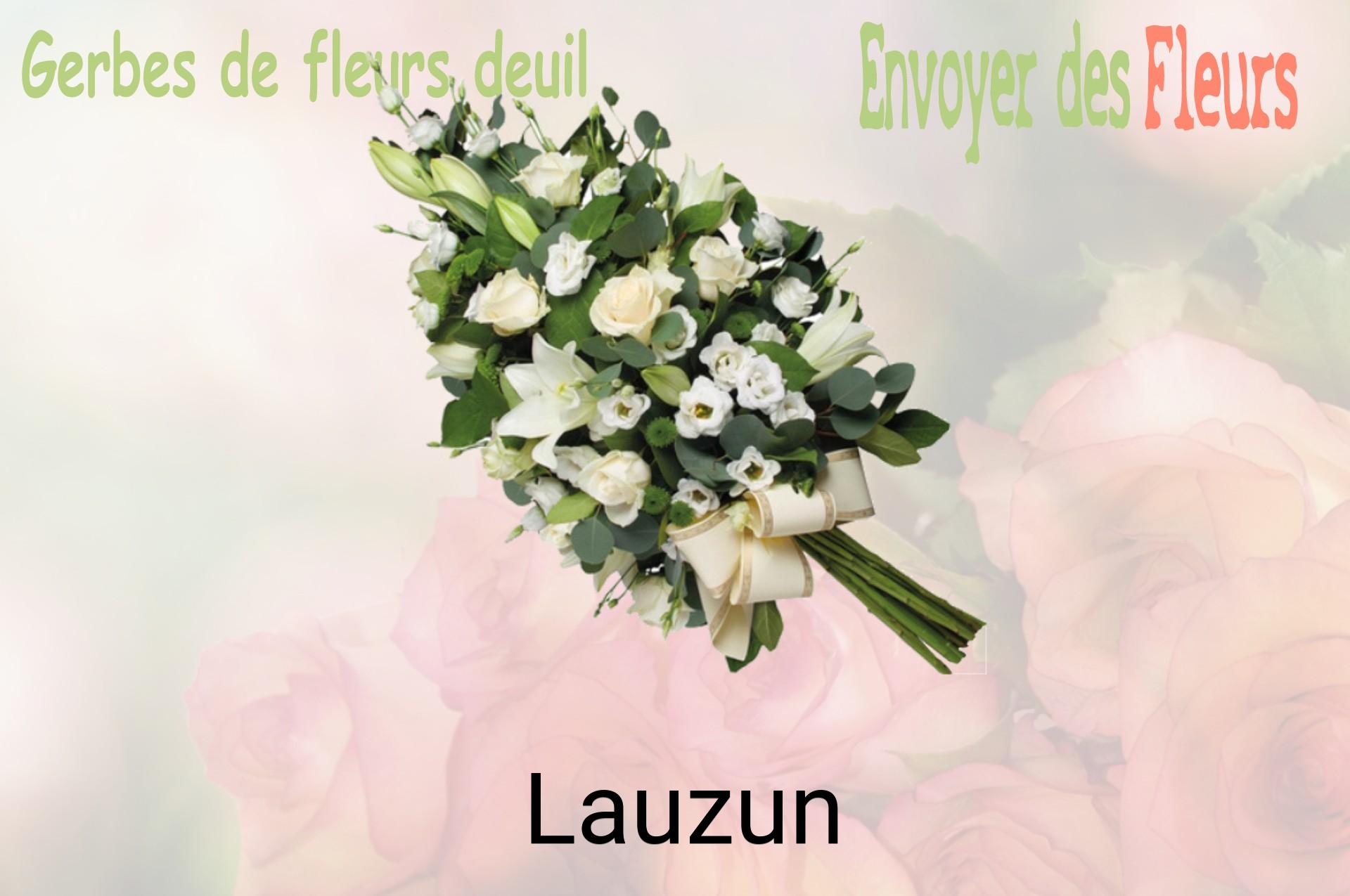Gerbe de fleurs de deuil livrée à Lauzun